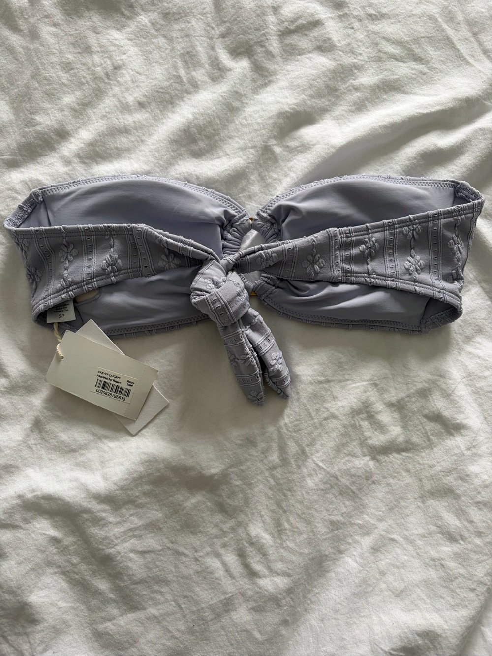 L*space Lavender “Ice” Textured Bandeau Bikini Top & Bottom Set Small NWT - Picture 8 of 13